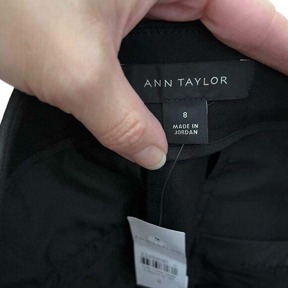 Ann Taylor The Wide Leg Crop Pant Size 8 Black Business Casual Classic Preppy - Picture 11 of 11